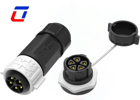 5 Pin Power LED Waterdicht Connector M25 20A Plastic PA66 Outdoor Lighting Connectors