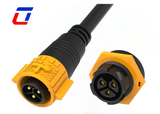 20A 3 Pin Waterproof Automotive Connector 300V M19 Wire DC Power Connector