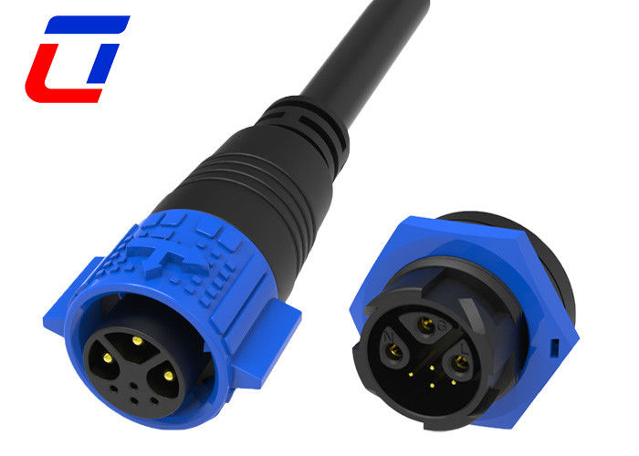 Push Lock Waterdicht Data Cable Connector 3 Pin Power 4 Pin Panel Mount Connector