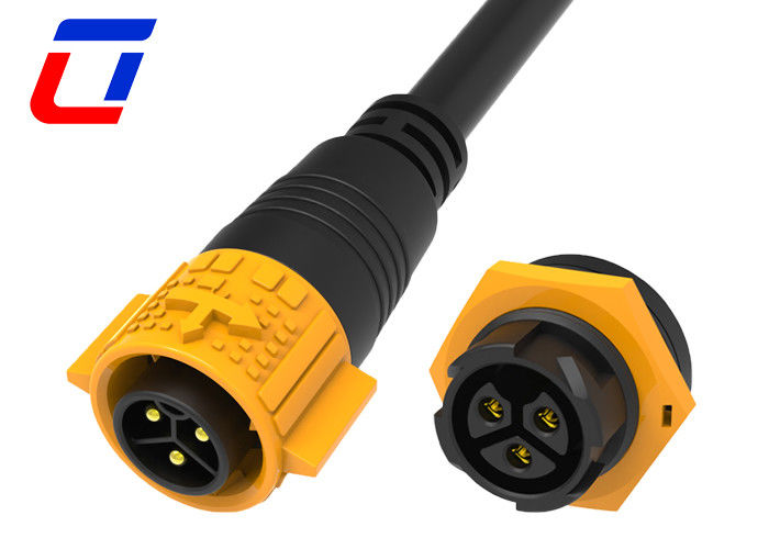 Push Lock 20A 3 Core Waterdicht Kabel Connector M19 Manlijk Vrouwelijk 3 Pin