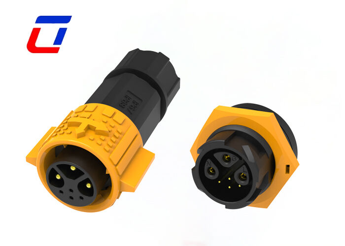 Outdoor waterdichte connector M19 3+4 pins IP67 waterdichte connector draad naar print