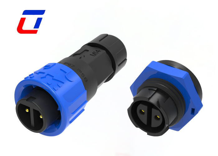 2 Pin Circular Power Connector M16 10A 300V Waterproof Male Female Plug Socket