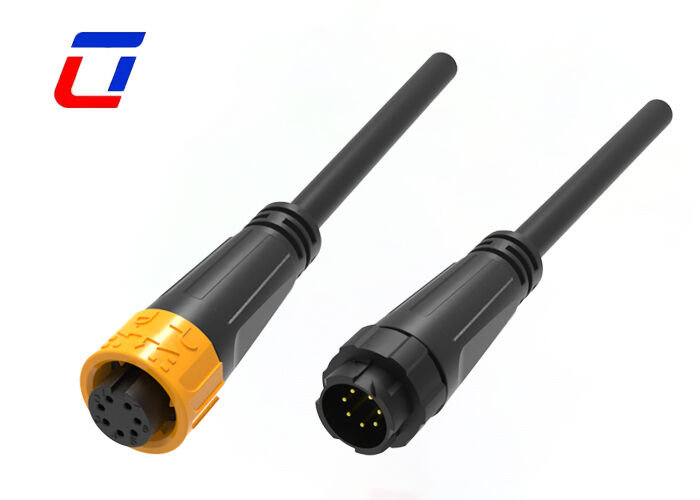 M16 7-pins waterdichte connector 60V laagspanning CE PA66 datakabel connector