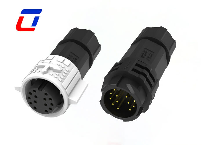 14 pin waterdicht aansluiting met drukvergrendeling M19 OEM goudgeplatte draad aansluitingen