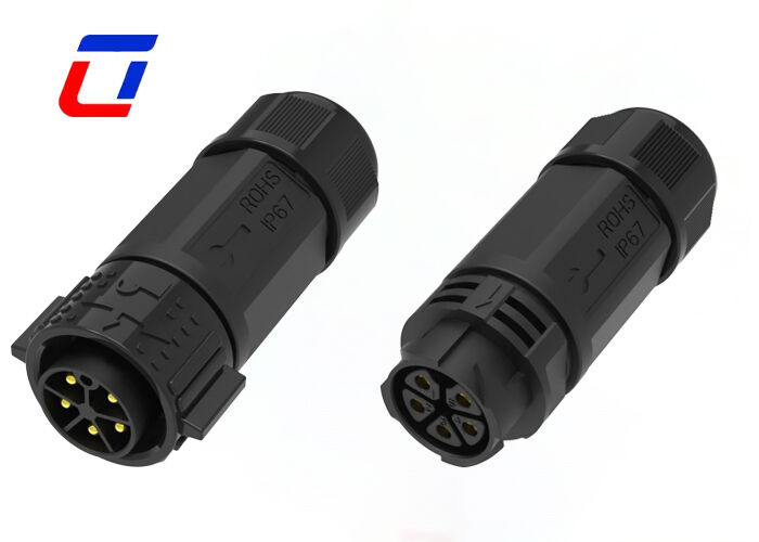 50A M25 5-pins mannelijke en vrouwelijke connector IP67 snelsluiting zonneconnectoren voor stroom