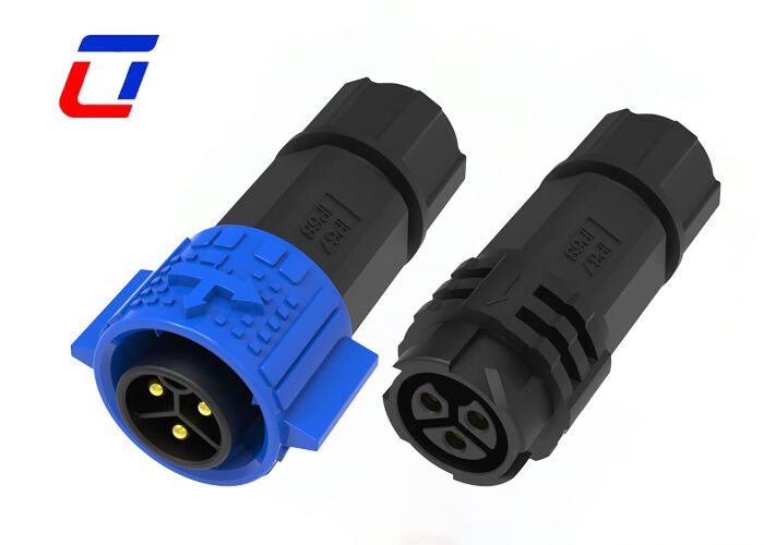waterdichte connectoren voor landschapsverlichting M19 3-pins snelsluiting IP67 connector