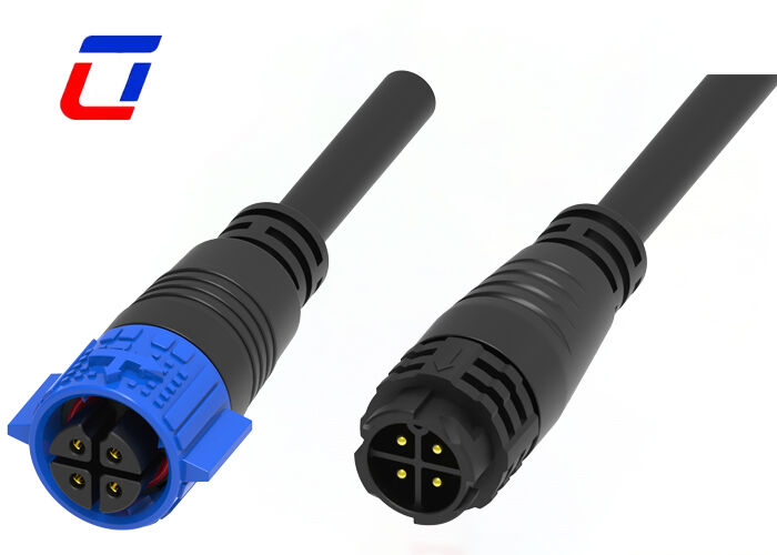15A 4-pins M19 waterdichte elektrische connectoren mannelijk naar vrouwelijk stroomkabel connector