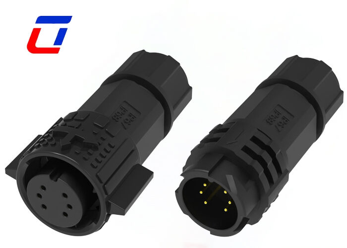 300V M19 Mannelijke Vrouwelijke Connector 6 Pin Nylon Buitenwaterdicht Kabel Connector