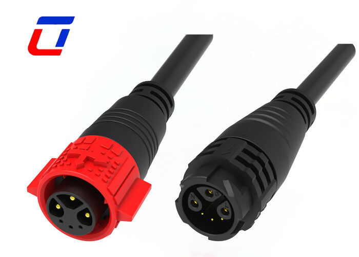 15A+5A PA66 Draad-naar-draad Connector 3+3 Pin M19 IP67 Draad Snelkoppeling