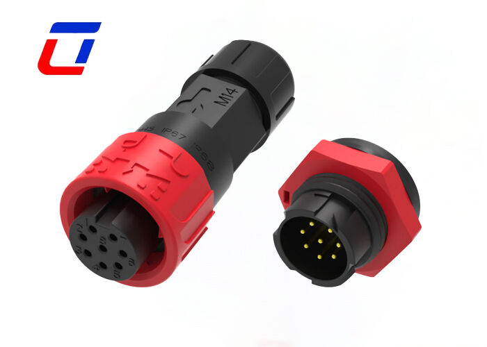M16 8-pins Ronde Connectortypes Kabel-naar-print Industrieel Waterdicht Signaalconnector