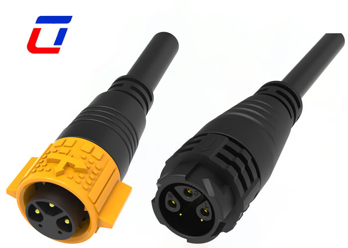 M19 3+2 Pin Inline Waterproof Connector Push Lock Power Signal Connector Factory