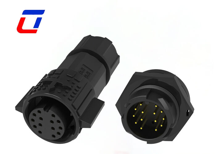 M19 Waterdichte Bulkhead Connectoren 14-pins Draad-naar-Printplaat Stroomconnector 300V