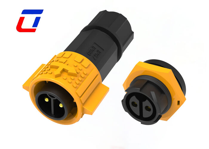 20A M19 2 Pins Schotel Power Connector Plastic IP67 Circulaire Quick Connectors
