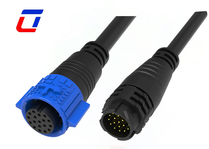 M19 Waterdichte Draadconnectoren 18-pins Push Lock Connector IP67 Signaaloverdracht