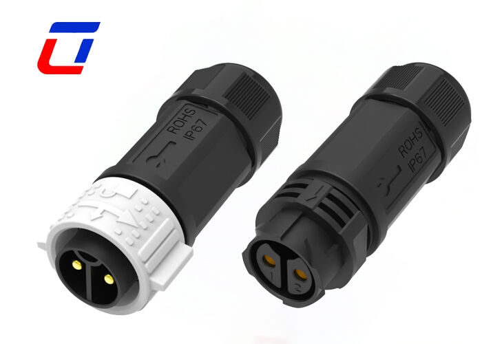 50A M25 High Current Power Connectors Nylon IP67 Connector 2 Pin Draad tot Draad