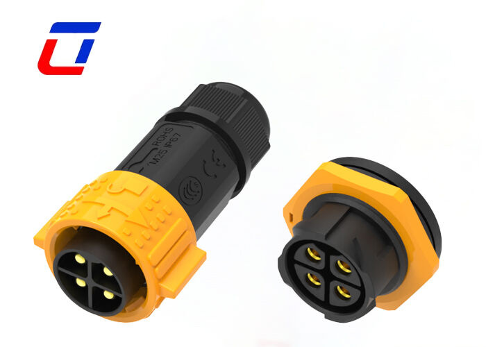 Plastic M25 Waterdicht 600V Connector Stofdicht 4 Pin Plug And Socket Connector