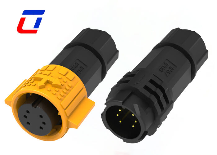 10A M19 6-pins LED snelle connector 300V waterdichte dataconnector voor industrieel gebruik