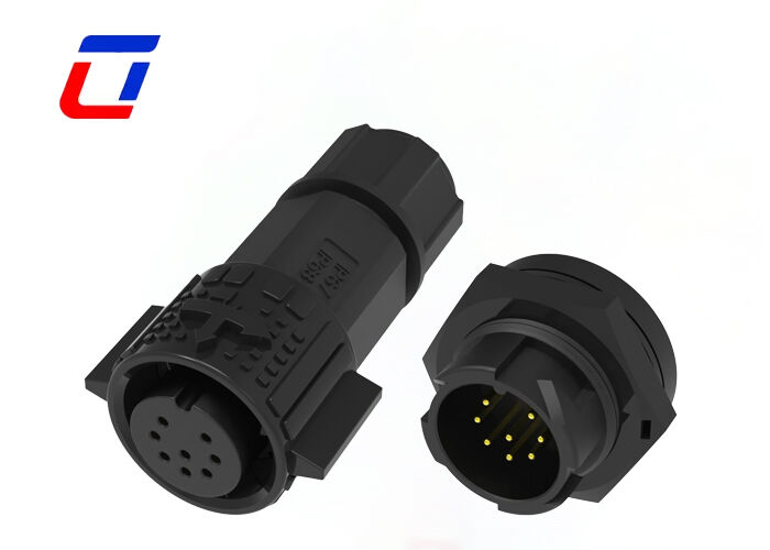 10A 8 Pin Circular Connector M19 Push Locking Wire To Board Connector For Data