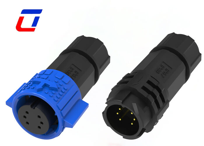 M19 6 Pin Mannelijke Vrouwelijke Connector 10A Industrieel Waterdicht Connector Fabrieken