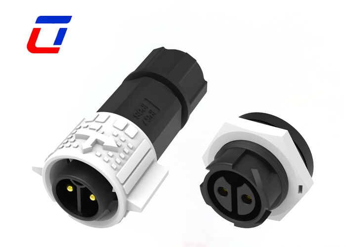 PA66 M19 20A 2 Pin IP67 Connector ODM Waterproof Inkjet Systems Connectors