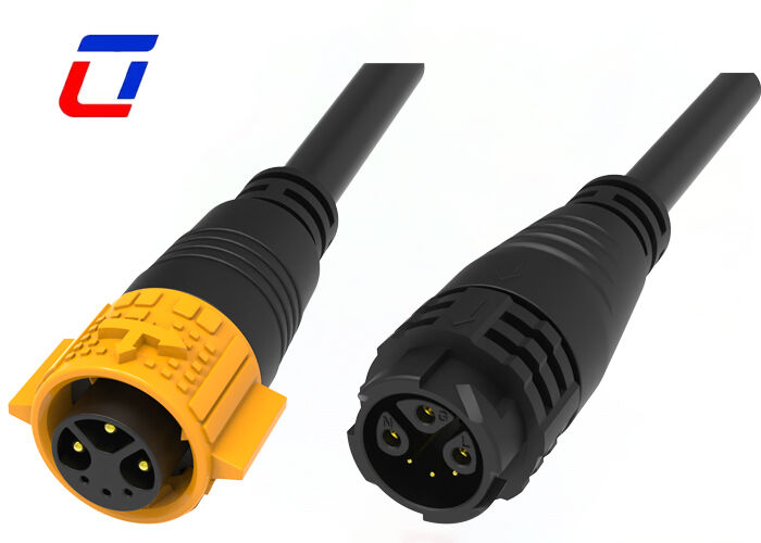 Inline waterdichte connector M19 IP67 Waterdicht 3+3 Multi Pin Cable To Cable Connector