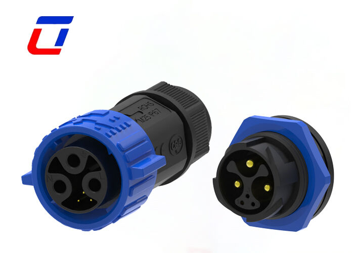 Quick Lock M25 3+3 Pin Waterdicht Autoverbinding ODM Ronde verbindingsvormen