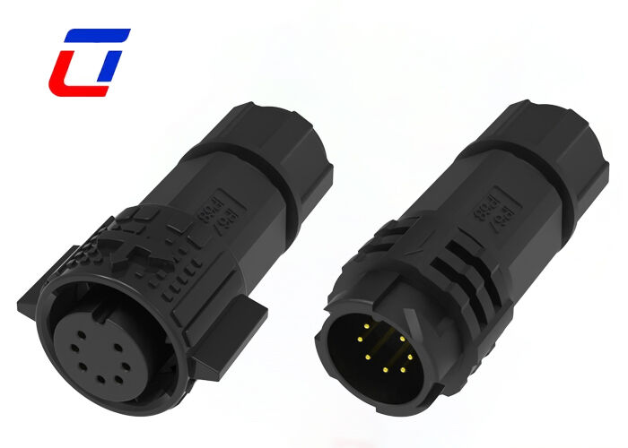 CE-gecertificeerde M19 300V buitenverlichtingsconnectoren Circulaire 7 pin waterdichte connector