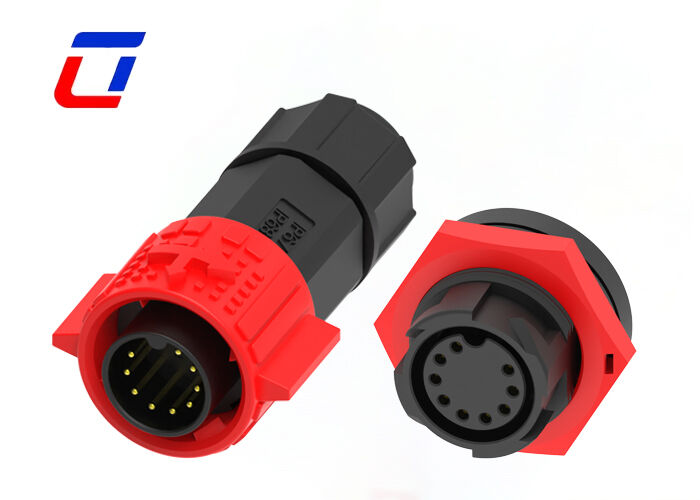 Goudgeplatte IP67 waterdicht 9 pin dataconnector M19 Draad naar bord Connectortypen