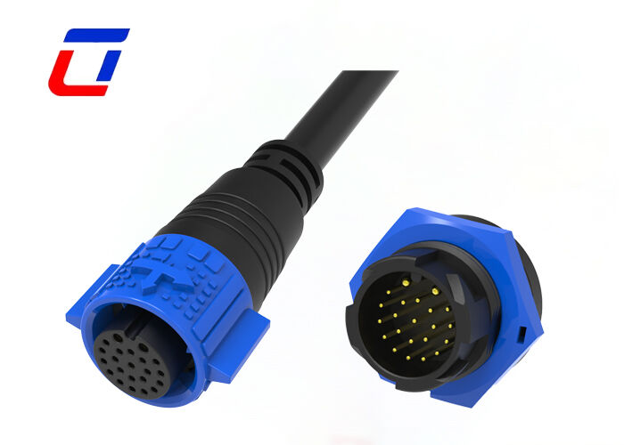 2+20 pin M19 gegoten kabel connectoren industriële waterdichte power data connector Made in China