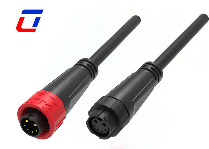 UL94-V0 M16 2+4 Multi-Pin Mannelijke Vrouwelijke Connector Push Locking IP67 Draadconnector