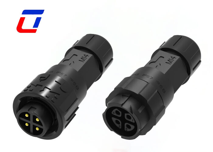 10A M16 4 Pin Man tot Vrouwelijke Connector Goede kwaliteit IP67 waterdicht stroomconnector