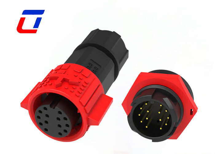 M19 laagstroom 5A buitenverlichtingsconnectoren Push Locking 14 pin waterdicht connector