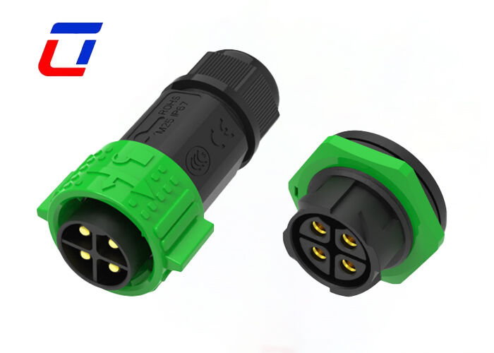 M25 600V 50A Waterdicht DC-aansluiting Plastic mannelijke vrouwelijke aansluitingen 4 pin