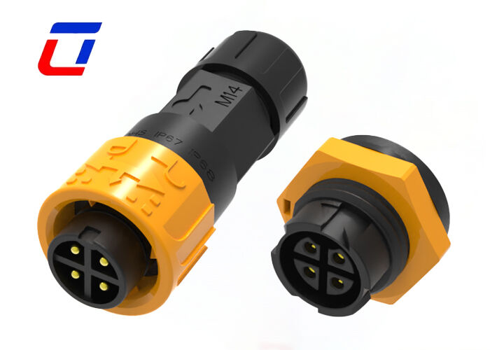 10A M16 4 Pin IP67 Power Connector 300V Man tot Vrouw Waterdicht Quick Connector