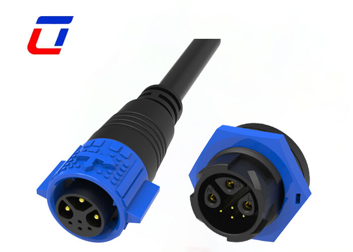 15A+5A M19 3+4-pins IP67-connectoren 300V waterdichte stroomsignaaldraadconnector