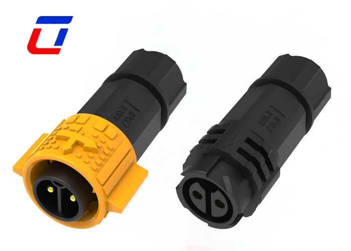 M19 20A 2 Pins Circulaire Power Connector Waterdicht buiten IP67 Voor industriële automatisering