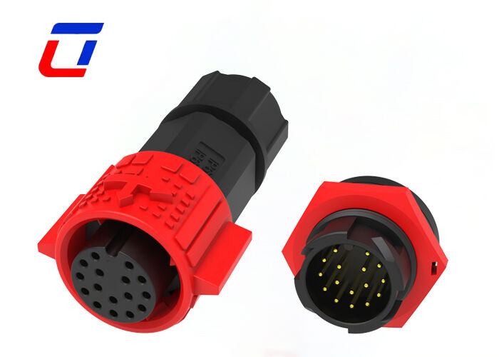 300V M19 waterdichte buitendataconnectoren 5A 16 pin mannelijke vrouwelijke snelle connector