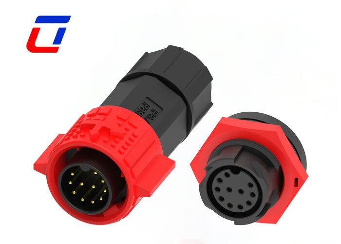 M19 300V laagspannings LED-connectoren IP67 zelfvergrendelend 11 pin dataconnector waterdicht