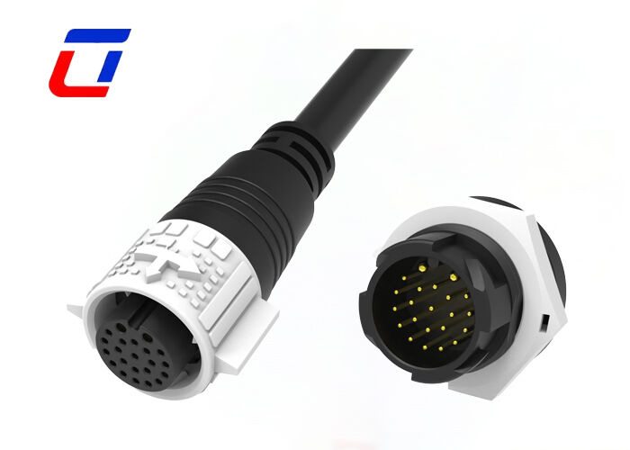 IP67 M19 Waterdichte Snelkoppeling Draad-naar-Printplaat Connectoren 2+20 Pin voor Stroom en Signaal
