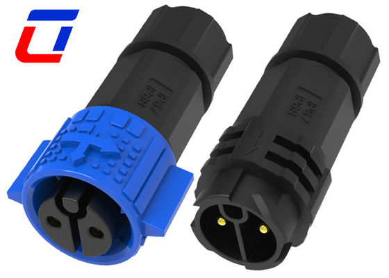 20A M19 Push Lock 2Pin Power waterdichte cirkelvormige connectoren voor draden
