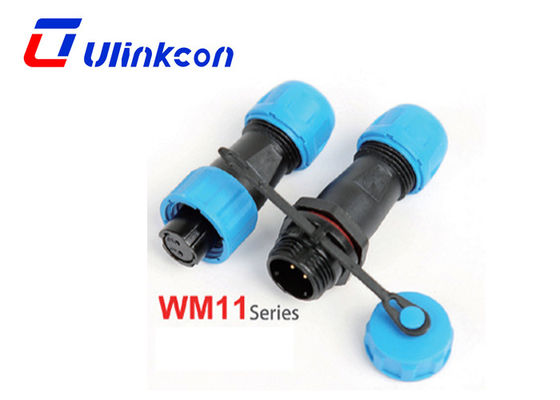 2PIN IP68 waterdichte connector WM11 met 5A stroom in PA66 plastic