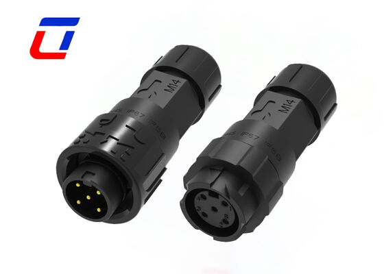 M16 5 Pin 300V Push Lock Waterdicht Circulair Connector IP67 Voor zware toepassingen