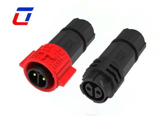 M19 2Pin 20A Push Lock Power Waterdicht High Current Power Connector